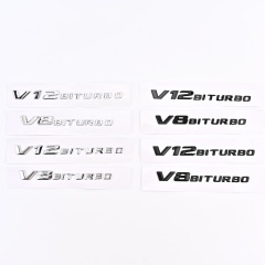 古いタイプの立体の新型のベンツの車の標識のv 8 v 12 BITURBOに適用して葉子の板の側の標識のテールの標識の車を改造します。