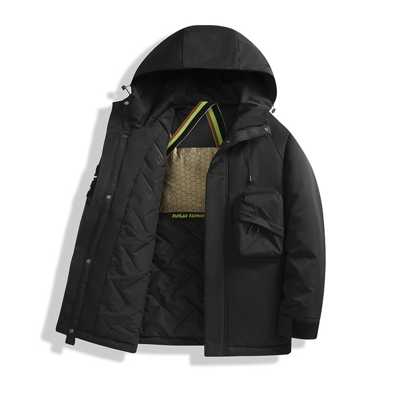 Outdoor Tooling Cotton-padded Men's Loose Three-proof Hooded Warm Graphene Cotton-padded Men's_viptrois.com
