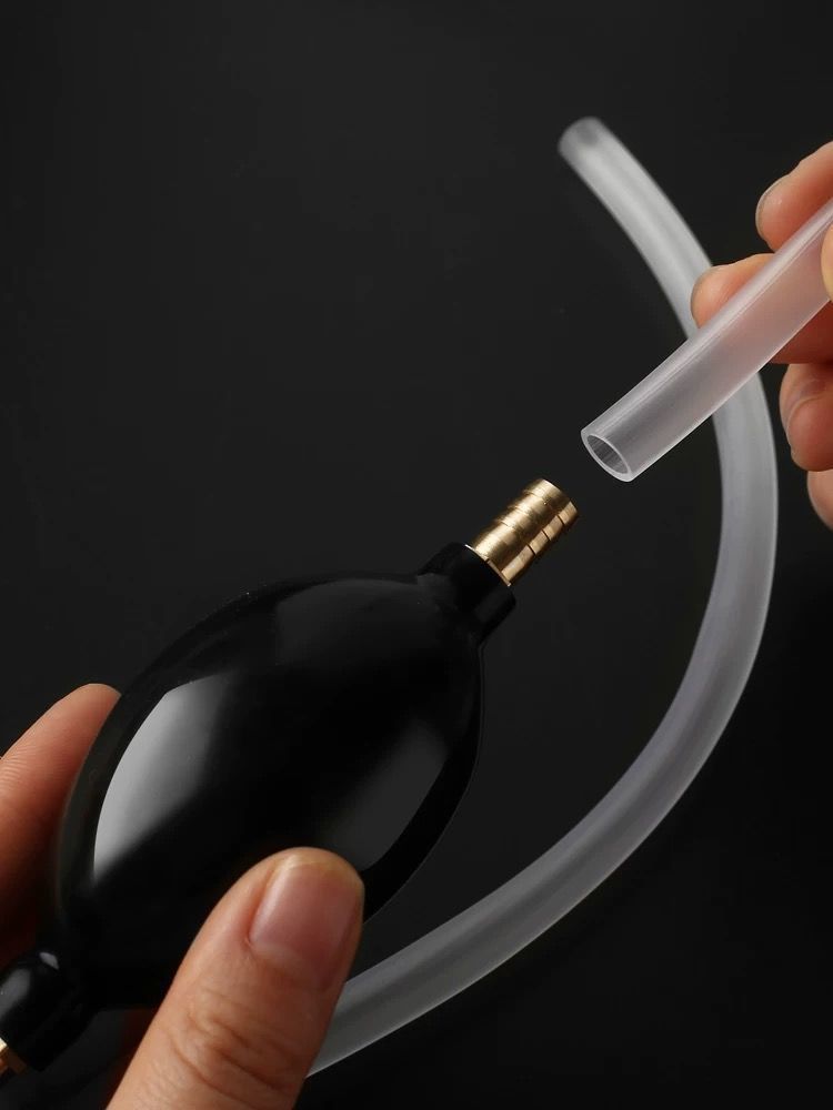 Tea Tray Drainage Hose Set with Suction Bulb Silicone Tubing for Tea Table Water Outlet preparation