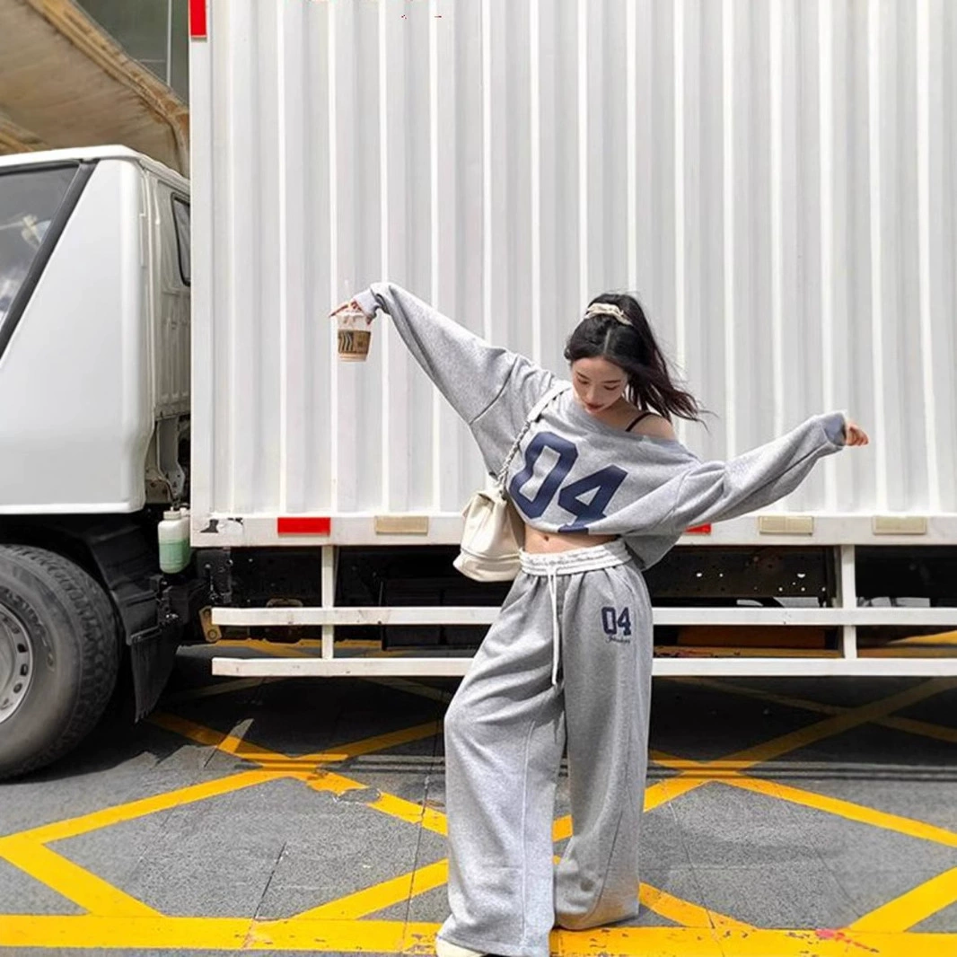 Retro autumn trousers, American style oversized fit, leisure high-waist pants (2 colors, S–2XL)