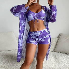 比基尼;三件套泳装;连体泳衣