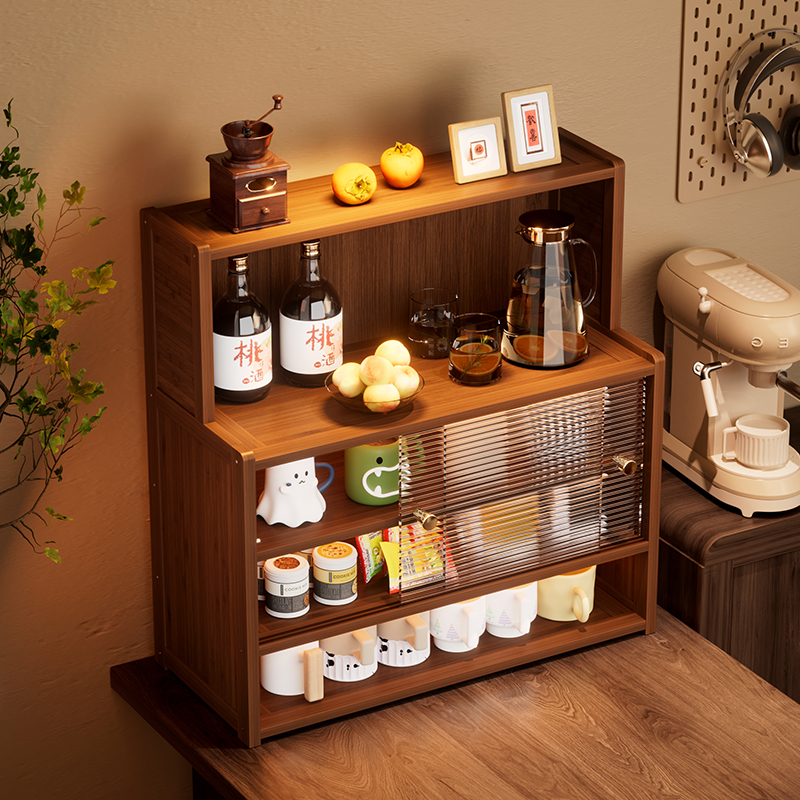 Simple Sideboard with Tabletop Storage, Non-Wooden Dining Table Storage, Countertop Storage, Kitchen Cabinet, Dining Table Top