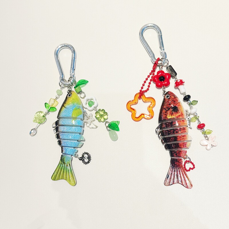 Fish Keychain Fish Hook Keychain Luya Plastic Fishing Bait Keychain Backpack Pendant Creative Bag Pendant Fish Keychain Fish Hook Keychain Luya Plastic Fishing Bait Keychain Backpack Pendant Creative Bag Pendant