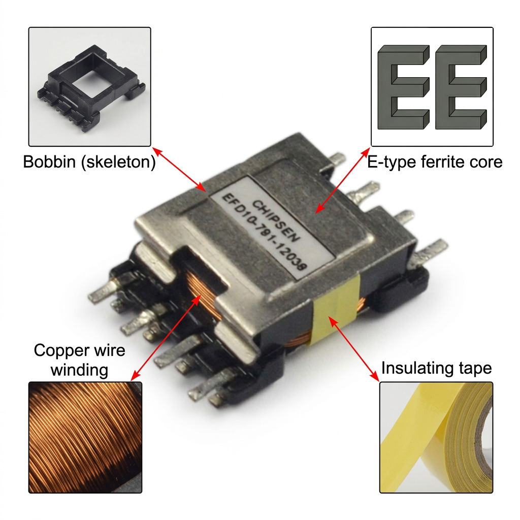 EFD10��Ƭ��Ƶ��ѹ��С���SMD���ص�Դ����ֱ���ɶ��Ƶ��ӱ�ѹ��