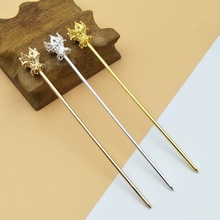 diy饰品配件新款合金花苞发钗宫廷步摇复古新娘发饰手工材料