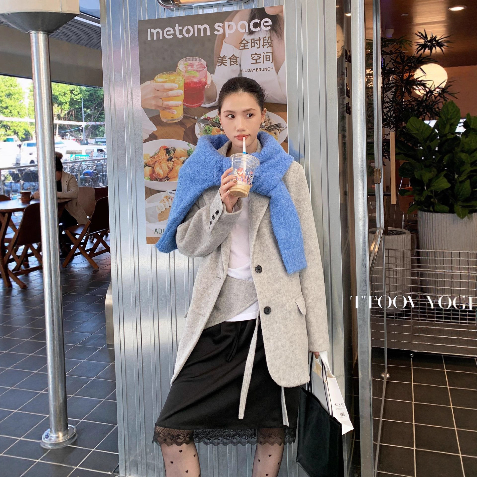 Ttoo Vouis Winter 2422 Hepburn Style Woolen Outwear Women's Autumn and Winter Short Woolen Outwear Thick