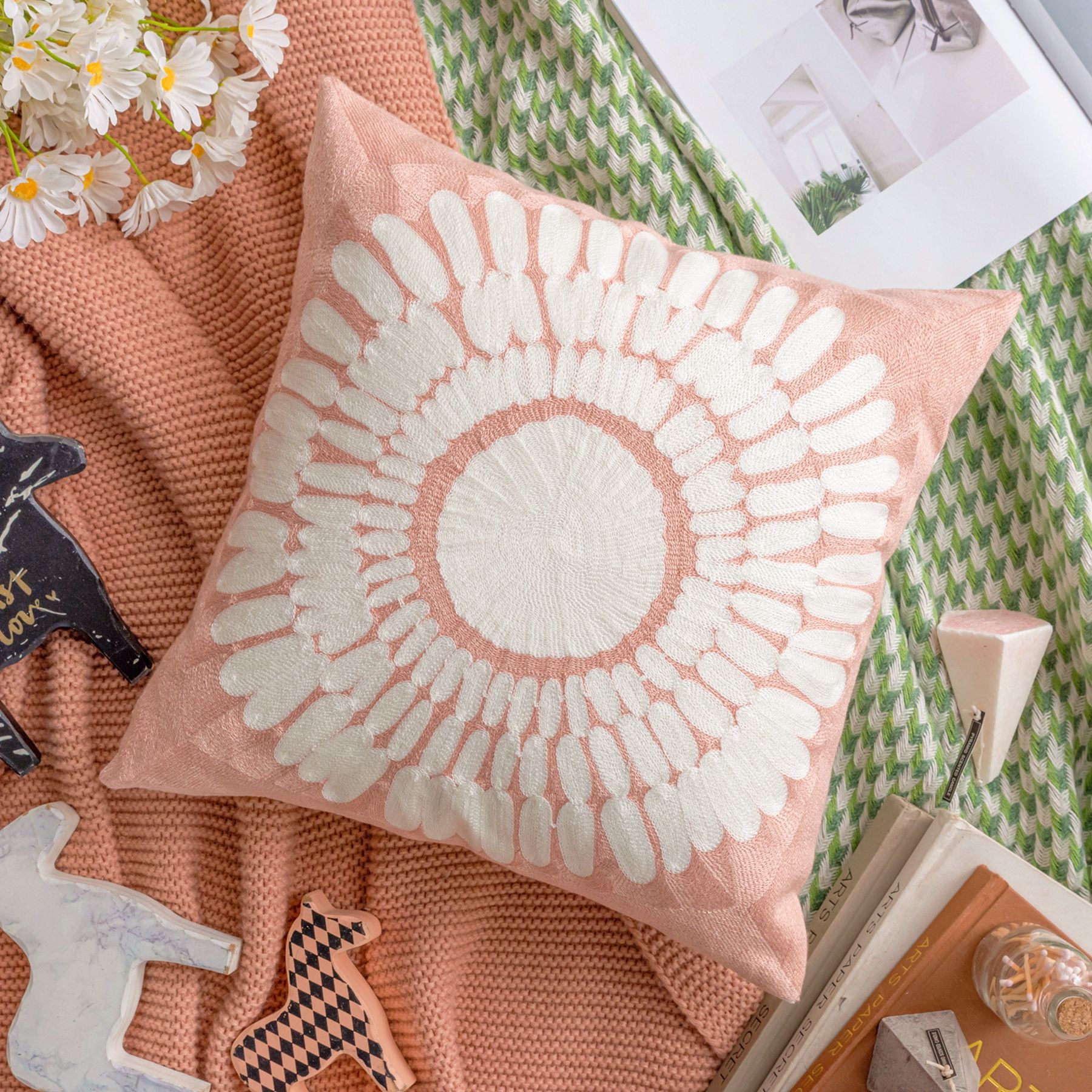 370g Weight Pillow Cases Home Textiles & Decor Type Netherlands velvet Material Heart Shape, Solid Color, Flower Pattern IG Style Style IG Style Heart Shape Solid Color Flower Pillow Cases Couch & Sofa Decor 5