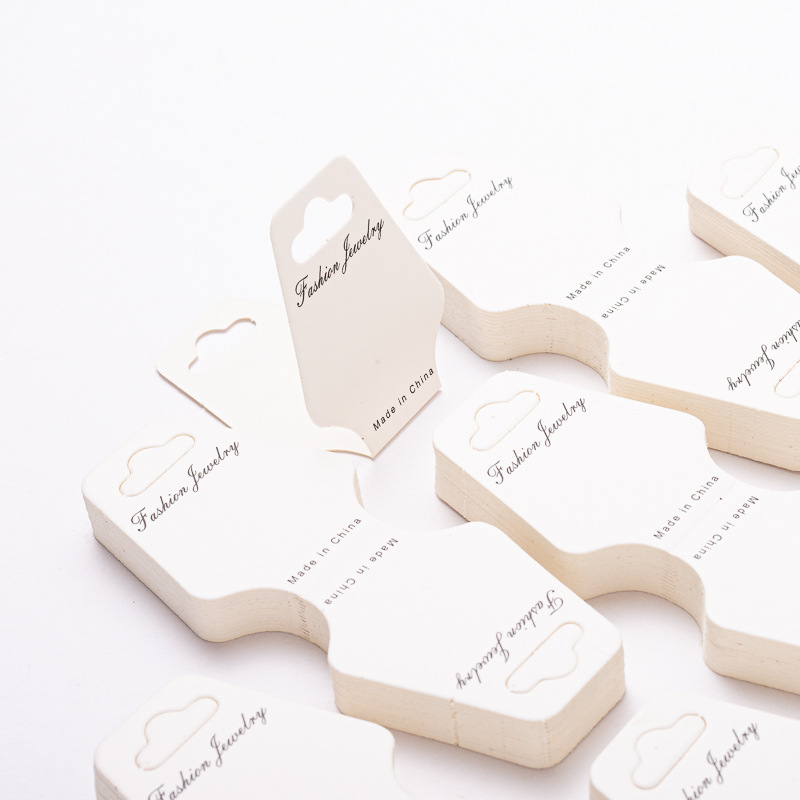 【现货】200张/捆3.5*9发圈手链饰品包装卡纸包装印花折叠卡纸