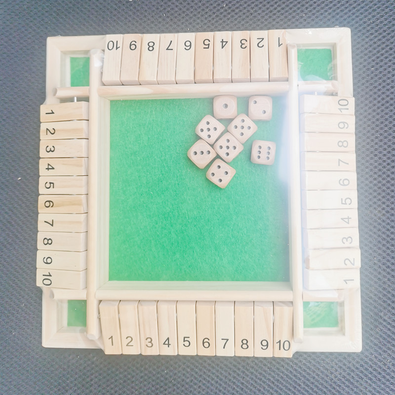 Cecpc Party Interactive Puzzle Wine Ling Toy Board Game Card Cuatro lados Digital Flip Accesorios para juegos de bebida