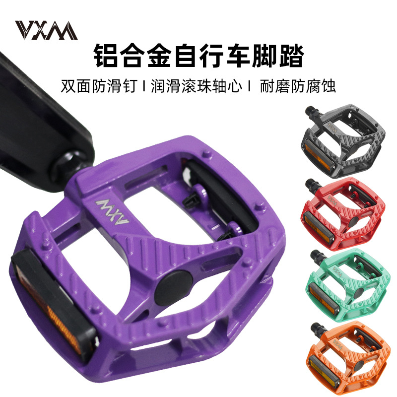 Mountain Bike Pedals, Aluminum Alloy Ball Bearing Pedals, Anti-Slip Pedals, Bicycle Pedal Riding Accessories