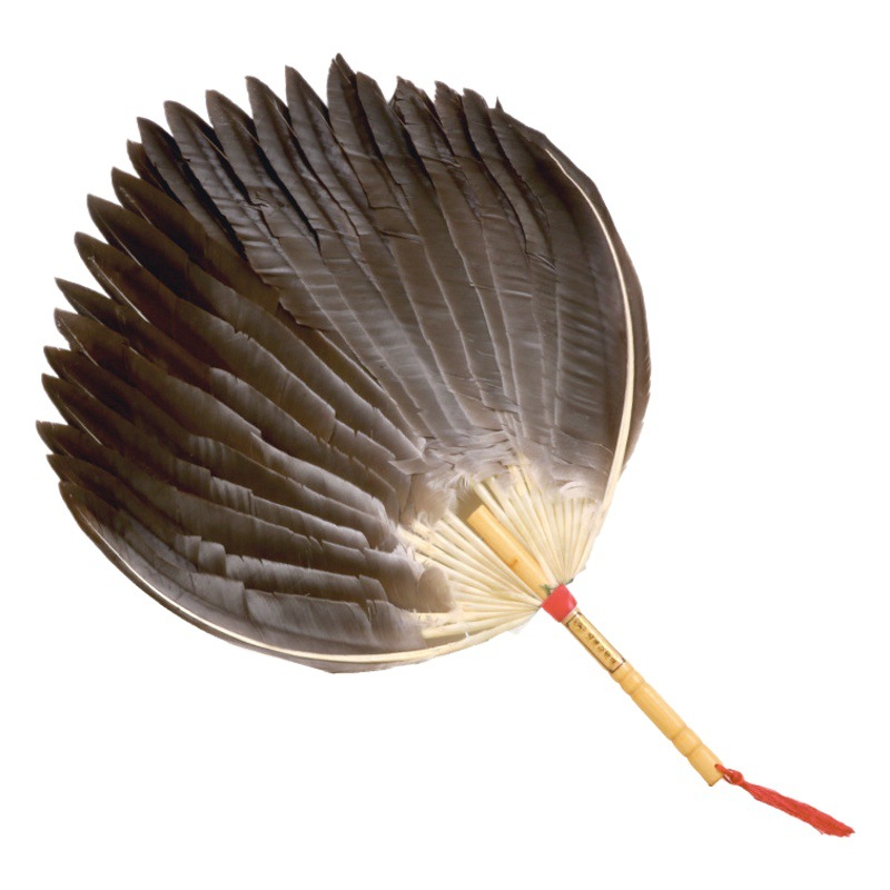 Abanico de plumas, abanico de plumas de ganso, nuevo ventilador Kongming, accesorios Zhuge Liang Bagua Zhuge, abanico de regalo, abanico artesanal, retro