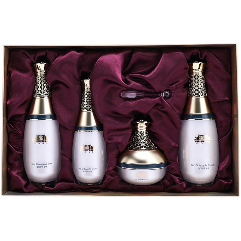 하얀 미백 피부 E 물 1 + 우유 1 + 에센스 1 + 크림 1