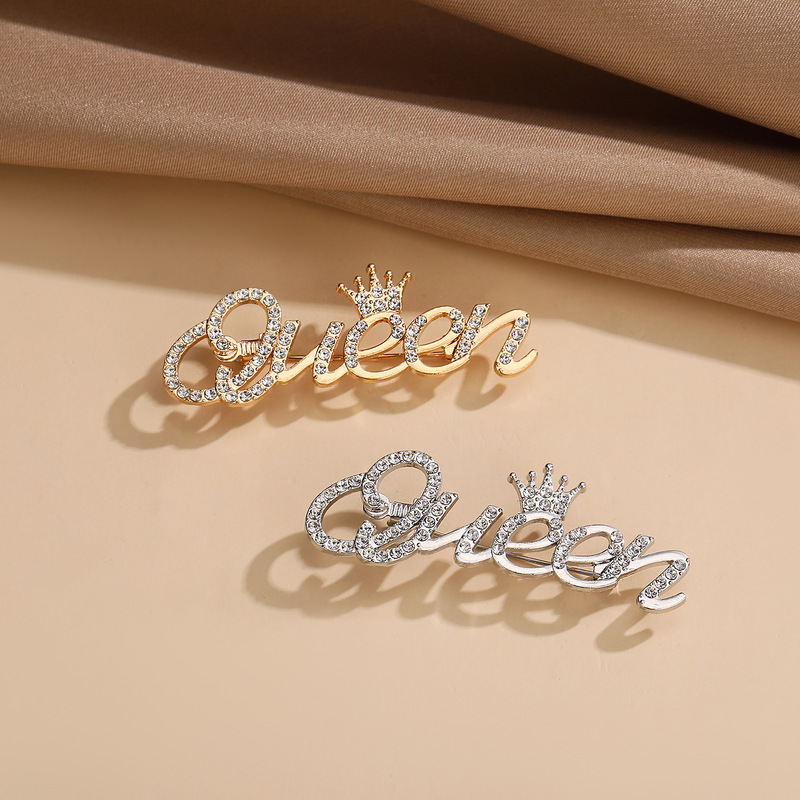 Korean and Japanese Fashion Versatile Queen Brooch for Women, High-End Light Luxury Brooch, Simple and Unique Pin Accessory Korean and Japanese Fashion Versatile Queen Brooch for Women, High-End Light Luxury Brooch, Simple and Unique Pin Accessory