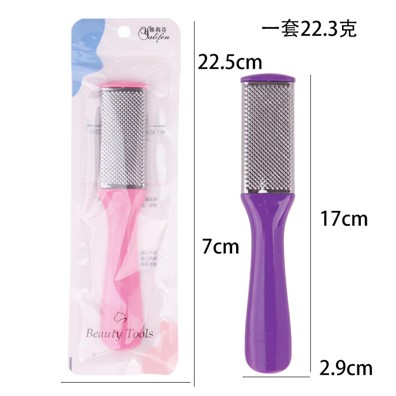Fábrica de suministro de pie de acero inoxidable esfresco de piedra de molienda para el baño doméstico pie de molienda para eliminar la piel muerta para eliminar el callo de los pies