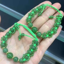 和田玉工厂店玉石工艺品天然新疆和田玉碧玉老料如意女士玉石手链