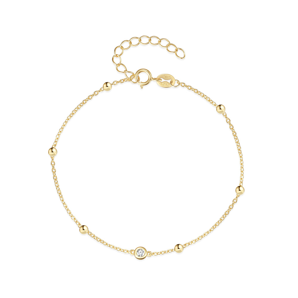 Women's Gender 925 Sterling Silver Bracelets Simple Style