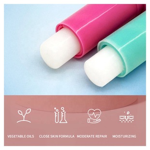 Cross-Border Hot-Selling Lipstick Moisturizing and Nourishing Lipstick Base Vanilla Fruity Baby Lip Balm 2 Pack Customized Wholesale