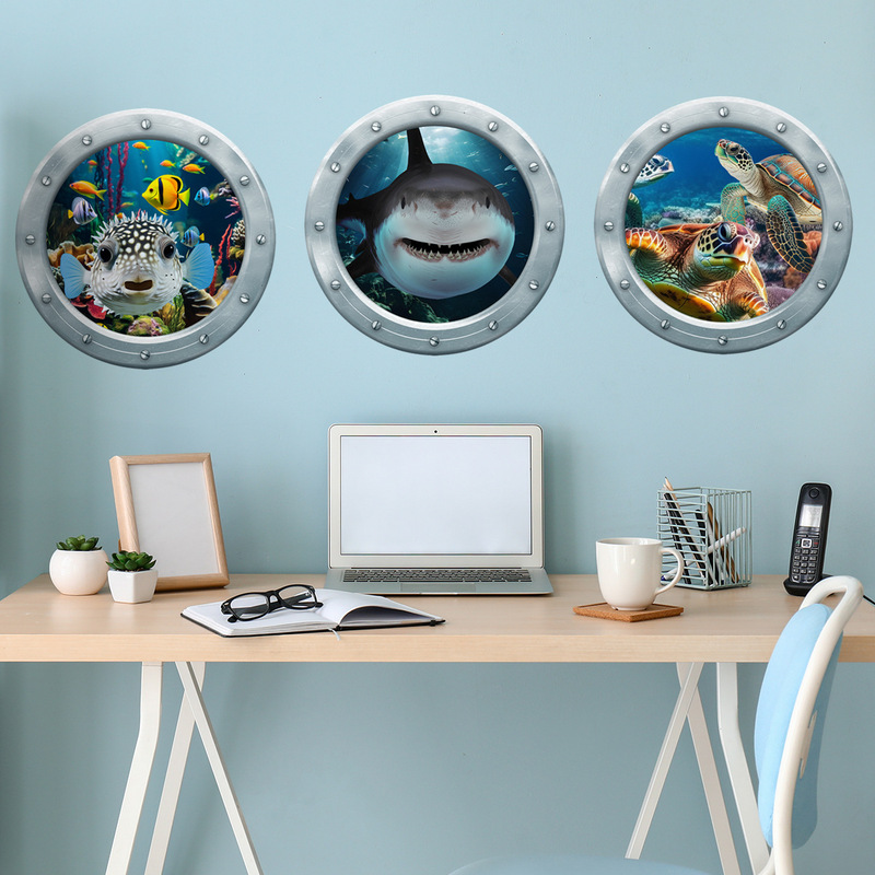 ATW4033-ZC underwater world space capsule bathtub stickers bathroom bathroom home decoration wall stickers self-adhesive