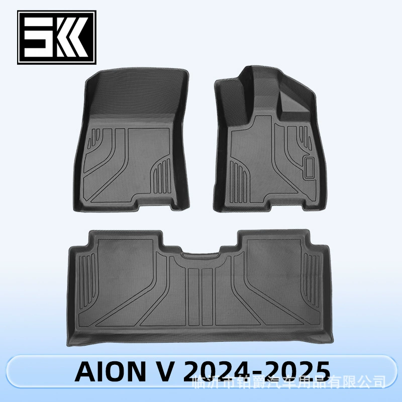 Подходит для AION V EV 2024-2025 с правым рулем, 3D коврик для пола и багажника из всепогодного материала TPE.