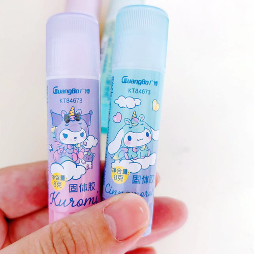 Sanrio solid glue stick Kurome handbook handmade glue stick student stationery solid glue high viscosity glue stick