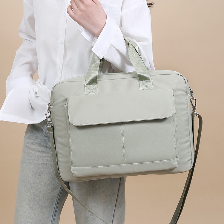 Bolsa de computadora portátil transfronteriza 15.6 pulgadas bolso de computadora de gran capacidad bolso de impresión de logotipo de negocios para hombres y mujeres