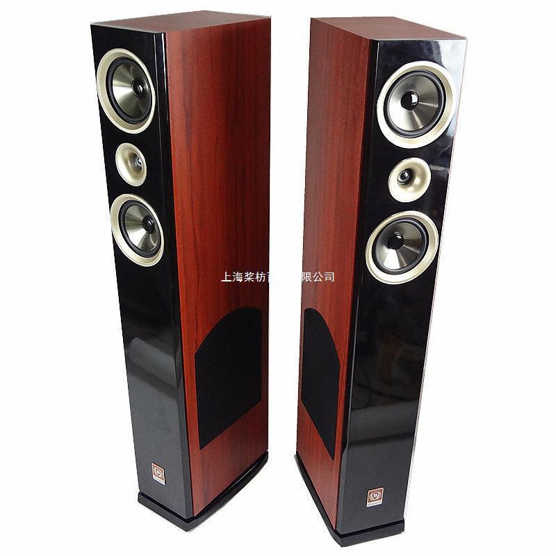Wooden Floor-Standing Passive Speakers Barbecue 8-Inch Set Three-Way Home Theater Speakers with Front Default