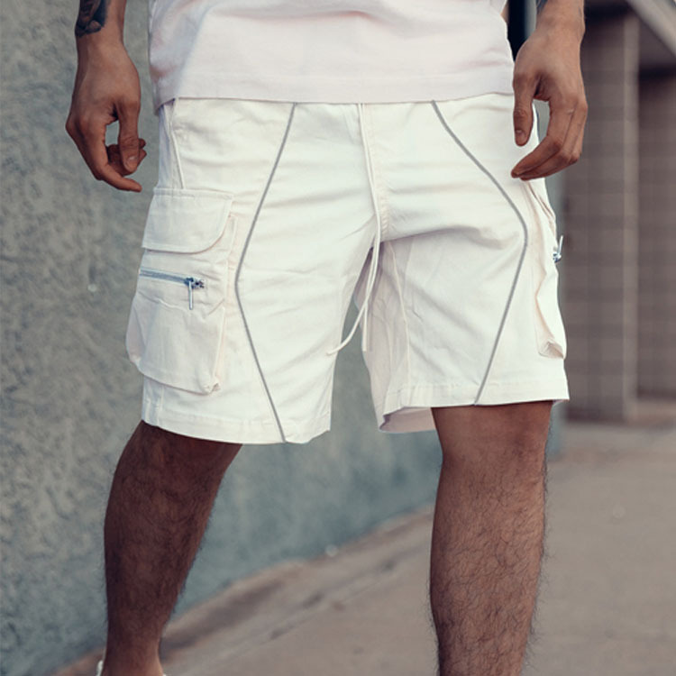 Bermudas hombre deporte casual holgadas bolsillos múltiples verano_voghion.com