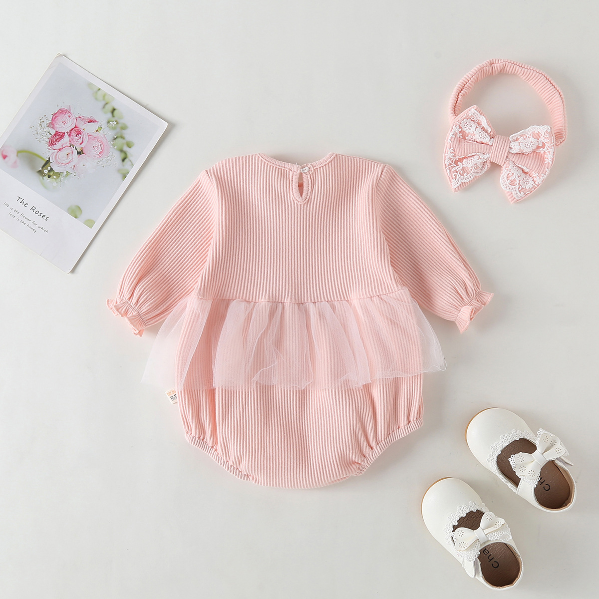 Casual Classic Style Solid Color Cotton Baby Rompers display picture 12