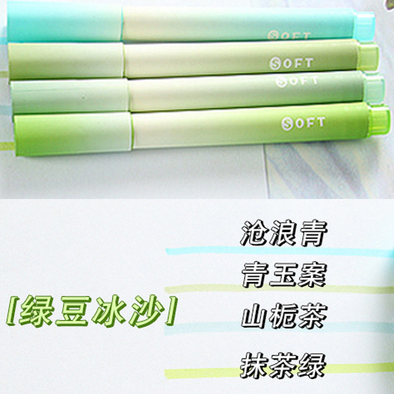 Resaltador de color degradado a granel, marcador de aula para estudiantes de color claro, marcador a base de agua de color, bolígrafo de cuenta manual para niños