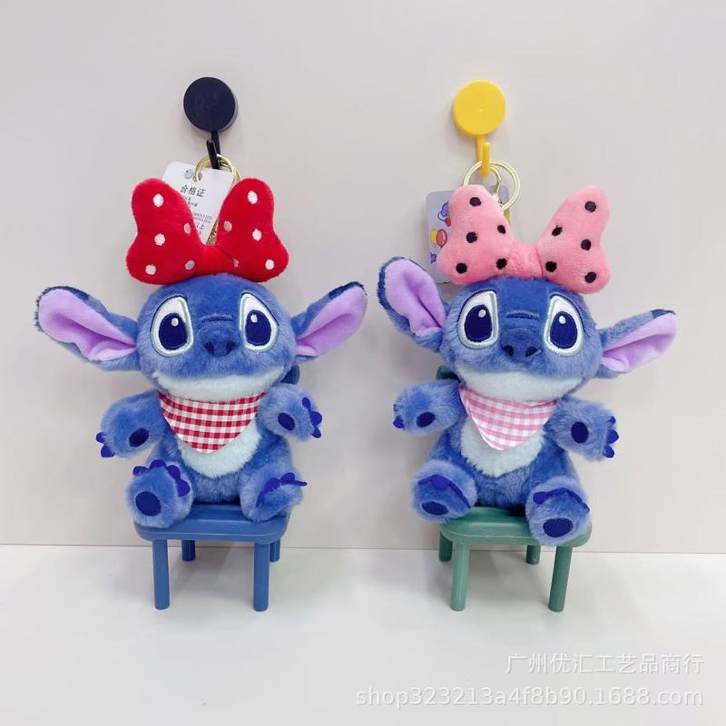クロスボーダー漫画ステッチキーホルダースクールバッグペンダントクレーンギフトバッグペンダント人形ぬいぐるみキーホルダー|undefined