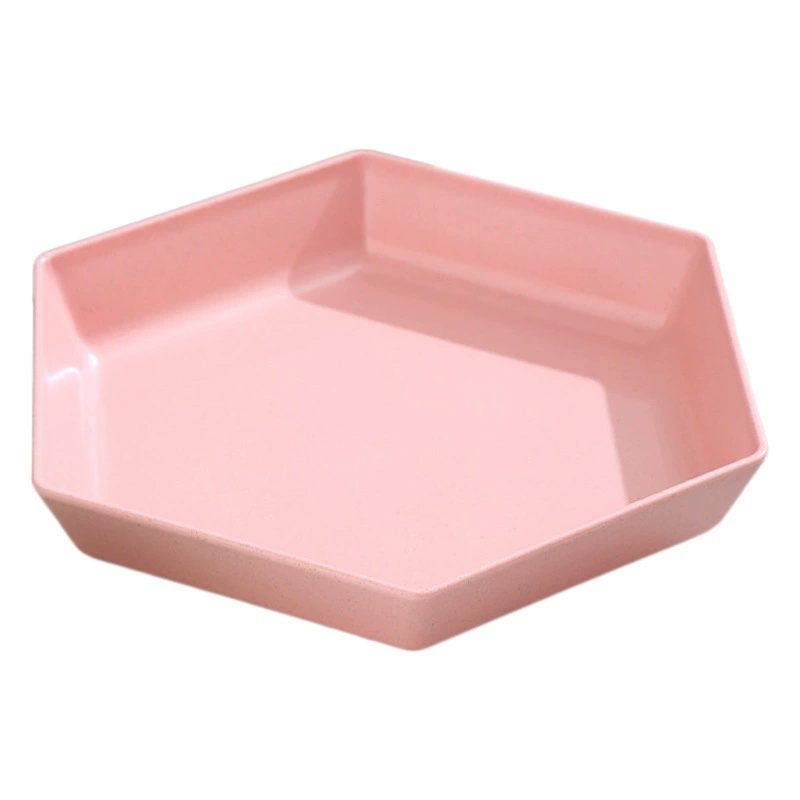 Шестиугольная крупногабаритная тарелка для фруктов Новогодняя тарелка для фруктов Бытовая гостиная Журнальный столик Тарелка для конфет Тарелка для закусок Тарелка для сухих фруктов Тарелка с семенами дыни