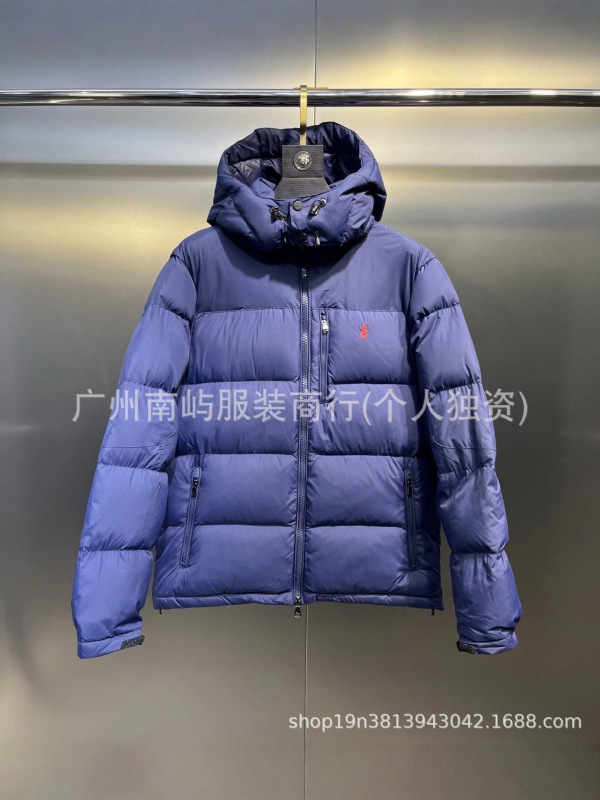 外贸冬季爆款高版拉夫RL男女同款小马标棉服加厚防风连帽保暖外套|undefined