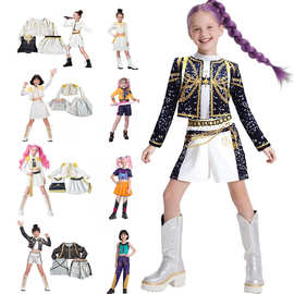 清仓处理 恶魔猎人 动漫周边服装搭配流行歌手3D印花女装童装套装