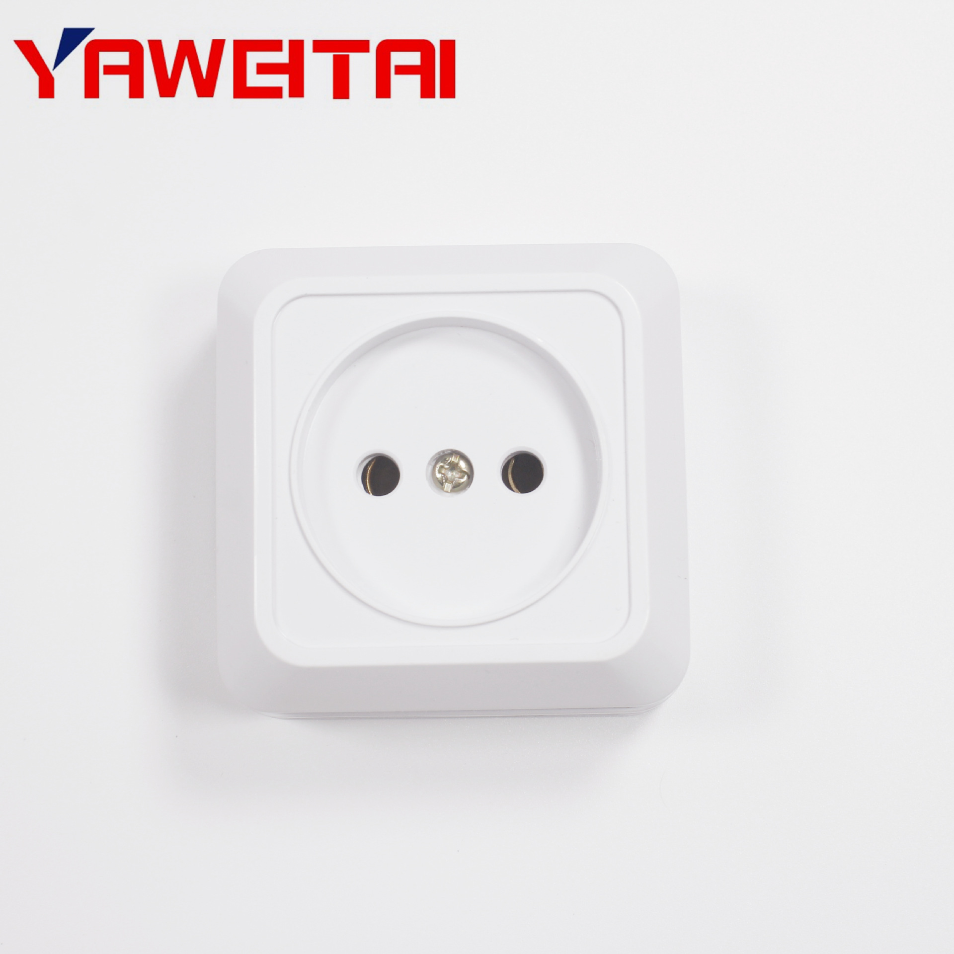 雅威欧标一孔插座   德标明装墙壁插座 单联插座不带接地