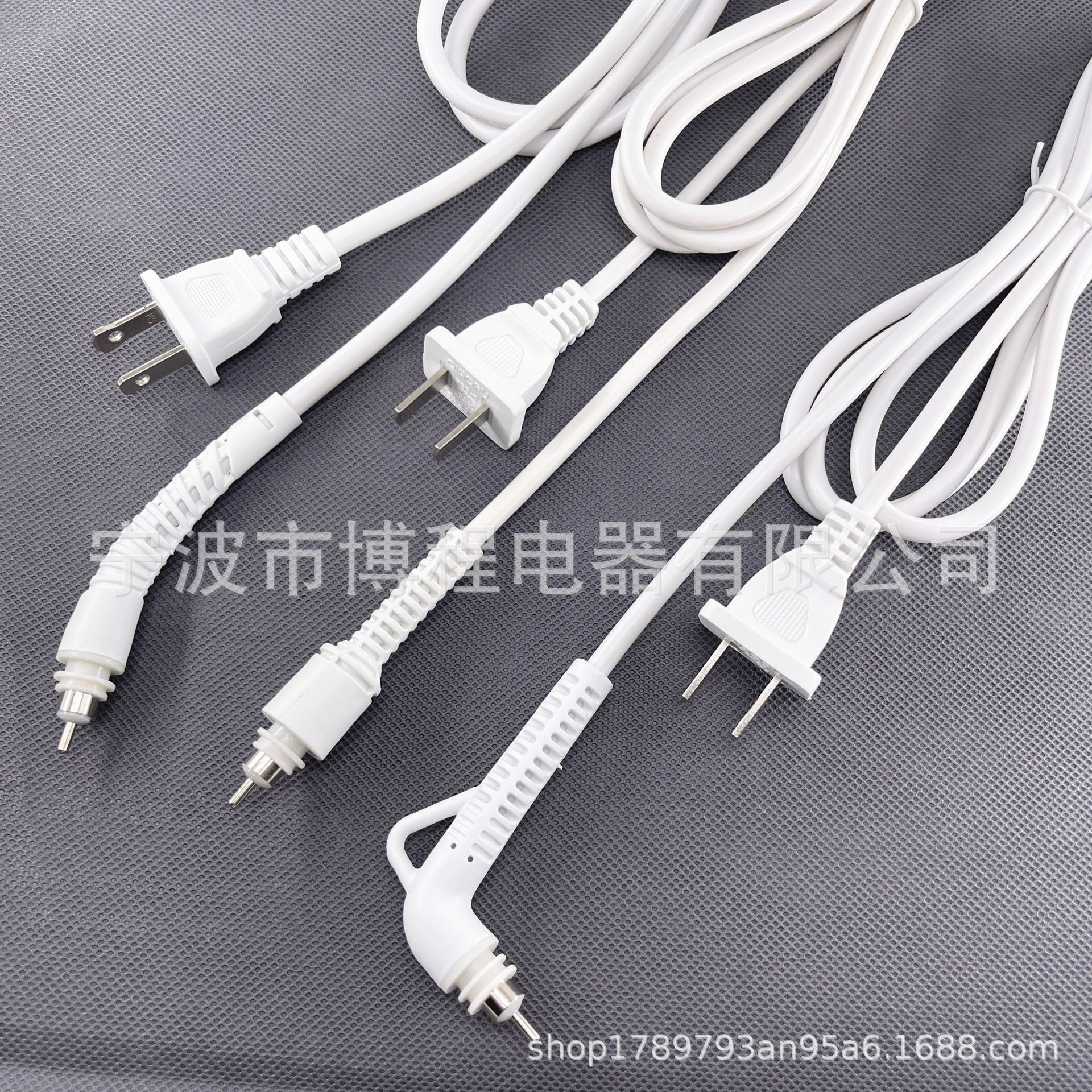 两芯国标卷发棒吹风机旋转插头 直发梳吹风梳电源线 美容美发插头