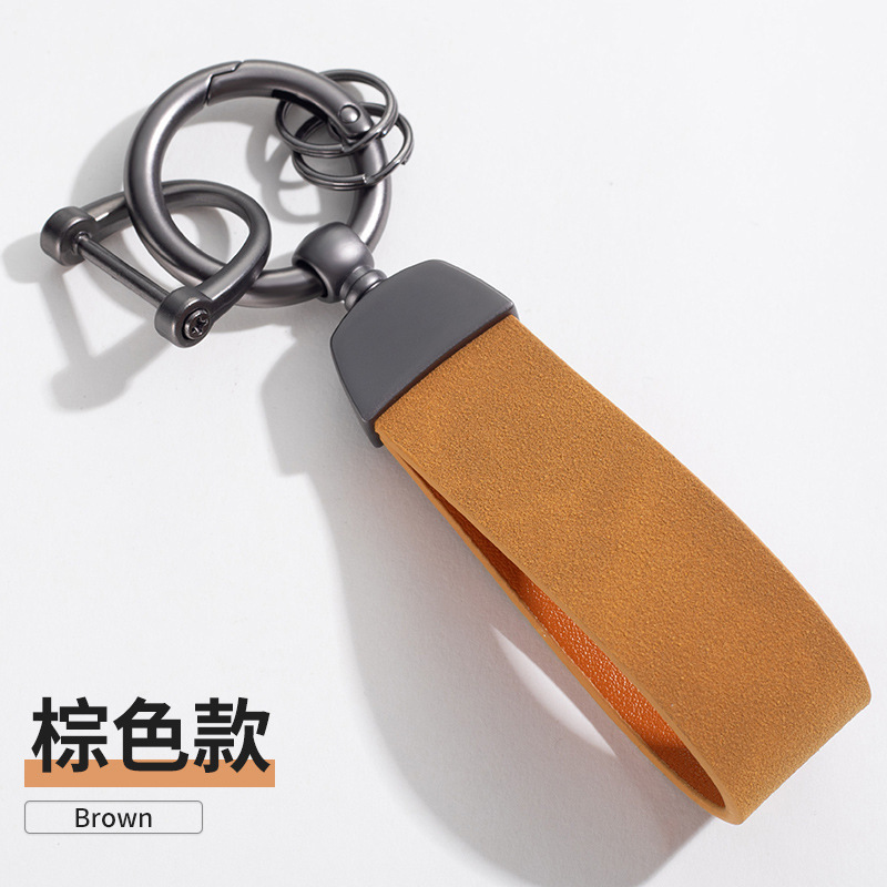Hardware gamuza llavero anti-gota creativo llavero colgante coche llavero unisex coche colgante