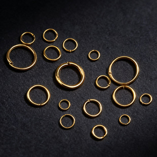 18K����ɫ���P��_��Ȧ耳�Ȧ����������diy�Ʒ����B�hȦȦ