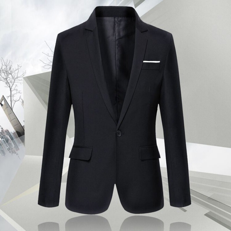 2022 New Men's Suit Jacket Korean Style Casual Slim Single Row One Button Youth Casual Suit Single Western Jacket for Men