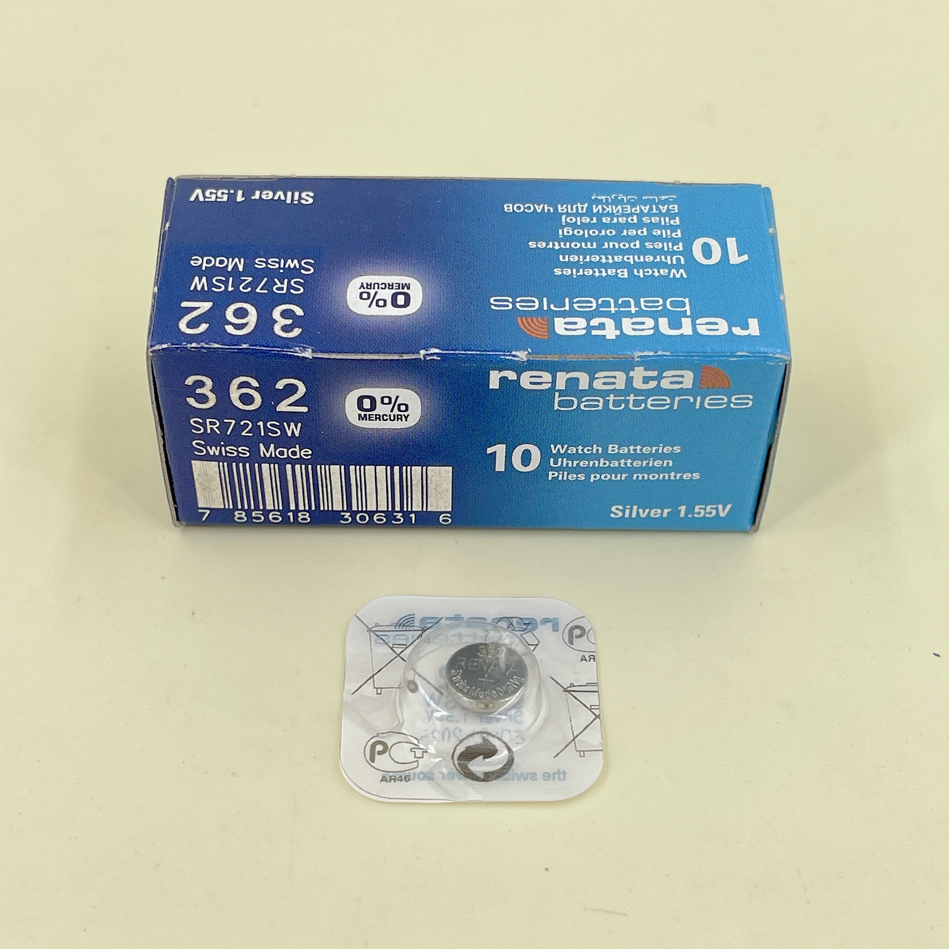 瑞士电池362手表纽扣电池LR721SW氧气银电AG11 LR721SW SR58 162