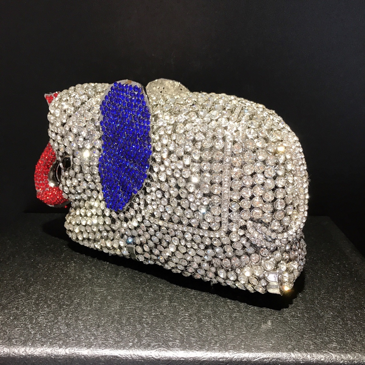 Seleccione estrictamente el nuevo paquete de cena de diamante animal bolsas tridimensionales de banquete europeo y americano llenas de diamantes bolsas de mano clutch nuevo