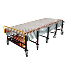 动力滚筒输送机电动伸缩送料机电商快递物流分拣流水线转弯输送带