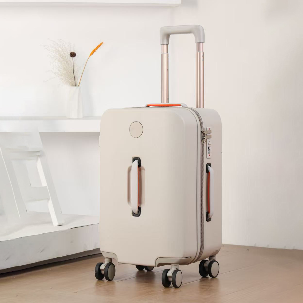 New Model High Quality Thickened Deep Waterproof Zipper Trolley Suitcase Explosive Proof Combination Lock Stylish Travel Case_voghion.com
