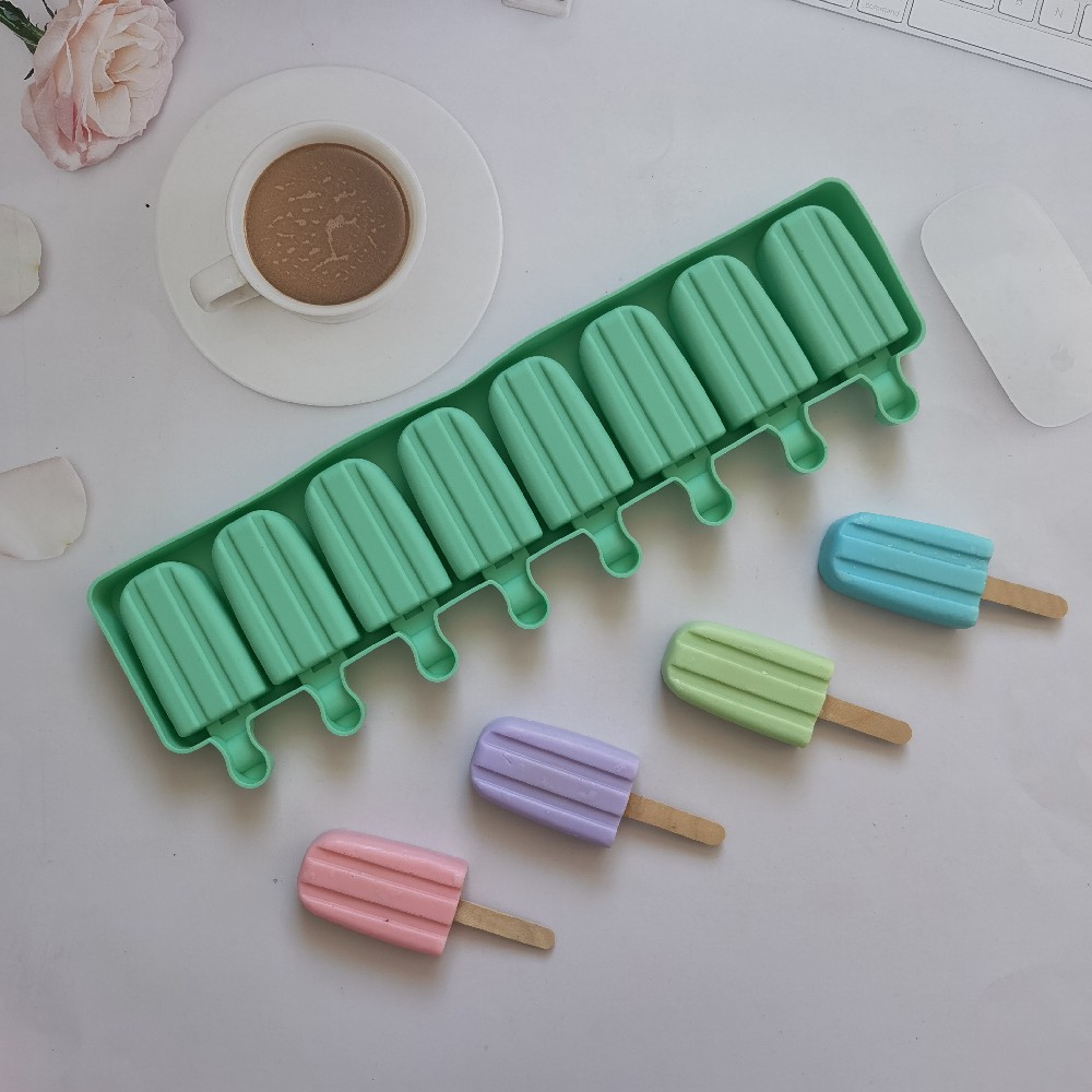 48 molde de silicona de doble ranura para pastel helado pudín molde de postre para jabón