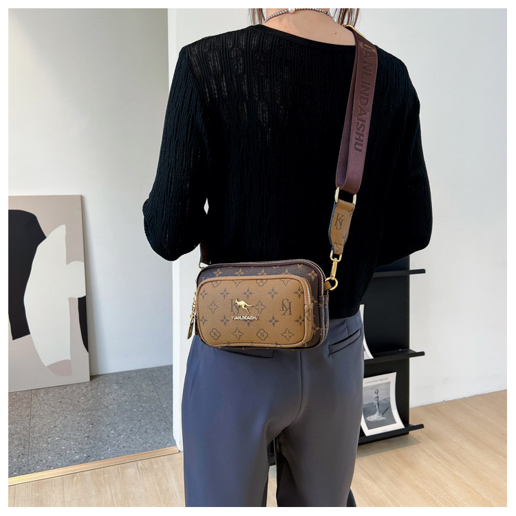 Nuova borsa da donna di alta qualità, borsa da donna retrò transfrontaliera, borsa da donna con stampa alla moda, borsa a tracolla singola, piccola borsa quadrata, borsa a tracolla, borsa sul petto_voghion.com