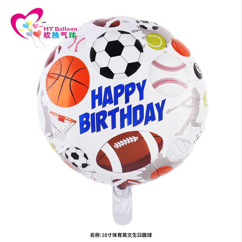 新しい18インチの誕生日のアルミの膜の風船の新しい円形の誕生日のパーティーの装飾用品の漫画のおもちゃの風船は卸売りします。|undefined