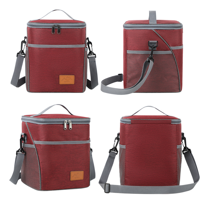 Bolsa de almuerzo portátil de gran capacidad bolsa de aislamiento de tela Oxford transfronteriza bolsa de hielo inclinada bolsa de picnic al aire libre bolsa de preservación