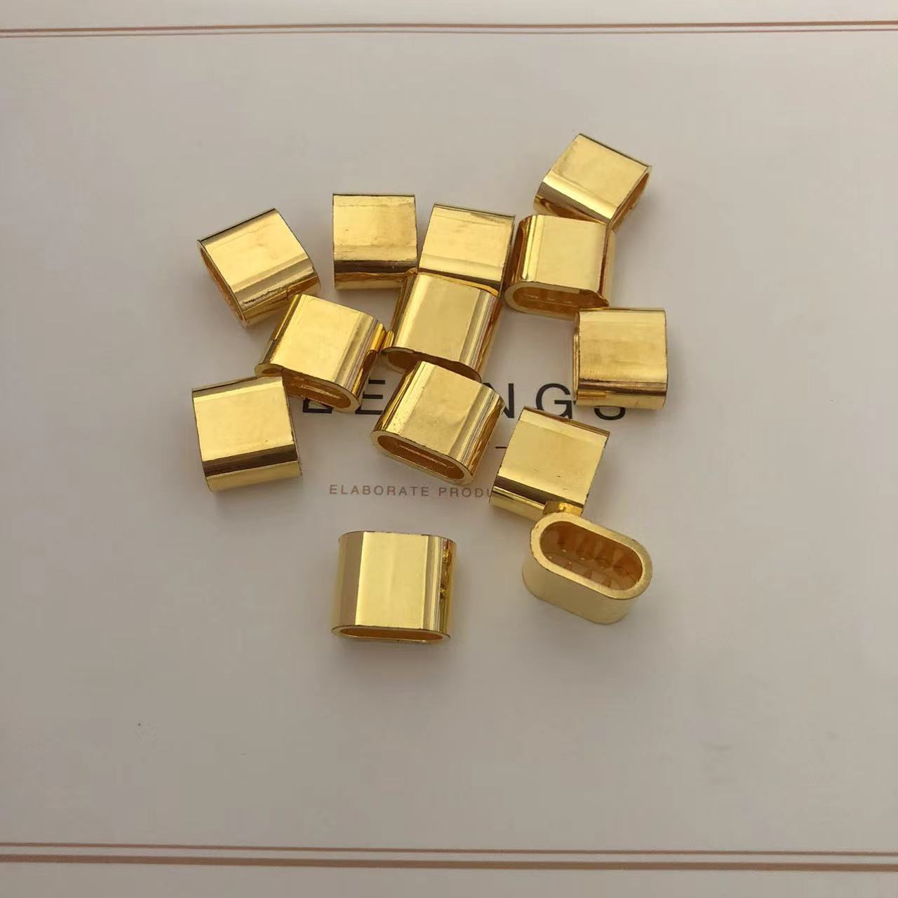 Gold Flat Buckle Gold-Plated Barbed Buckle Manufacturer Direct Sales Discount Disposable Wrist Webbing Ribbon Buckle Button