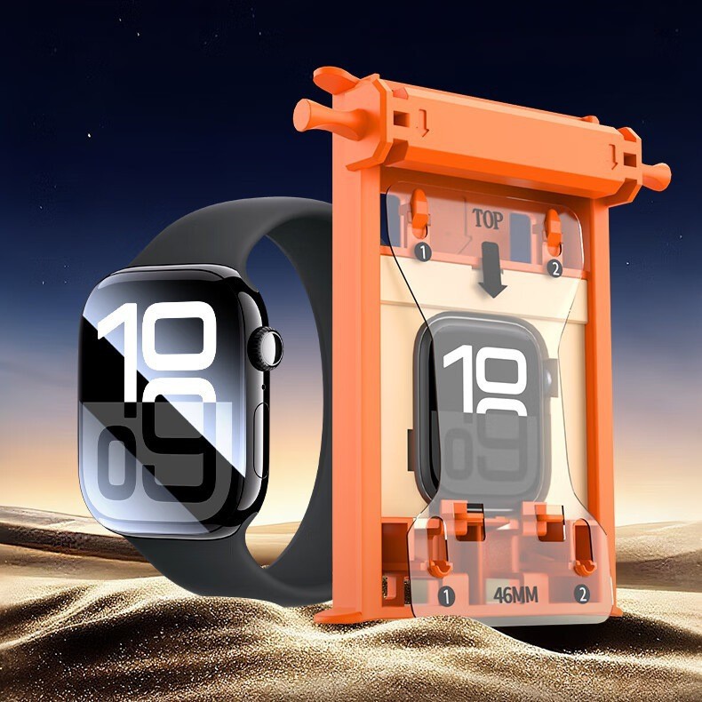 Aplicable para Apple Watch iwatchs11 curva 3D pegamento en caliente S10 vidrio SE polvo de segundo película endurecida