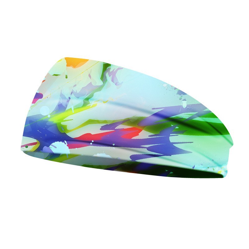 Nueva moda impresa elástica absorción de sudor turbante de cabello de yoga deportes para hombres y mujeres amplio borde tocado fuente fábrica al por mayor