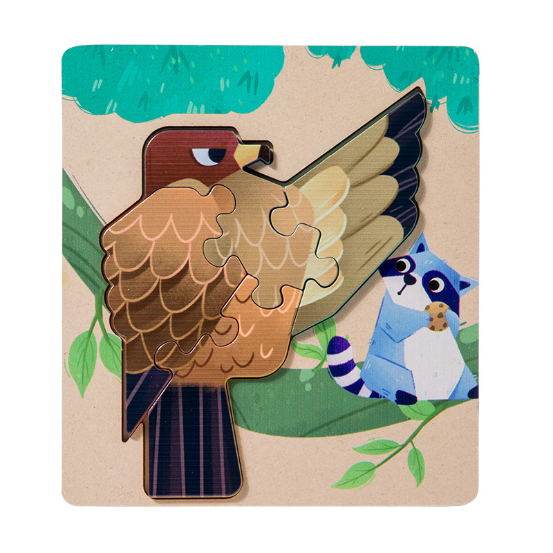 Educación temprana para niños, cognición animal, escena de doble cara, rompecabezas tridimensional, panel de emparejamiento, juego digital de doble cara, juguetes de madera